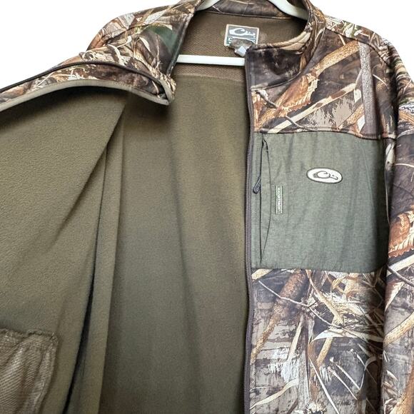 Drake Waterfowl Systems Camo Full Zip Hunting Jacket Realtree Max-5 2XL - Picture 5 of 13